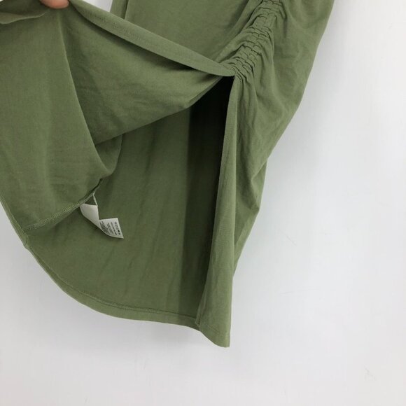 Aritzia Wilfred Free Sage Green Ruched Side Slit Midi Skirt XXS - Picture 11 of 13